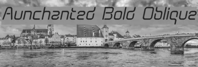 Aunchanted Bold Oblique Font examples