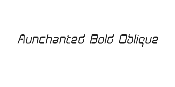 Aunchanted Bold Oblique Logo