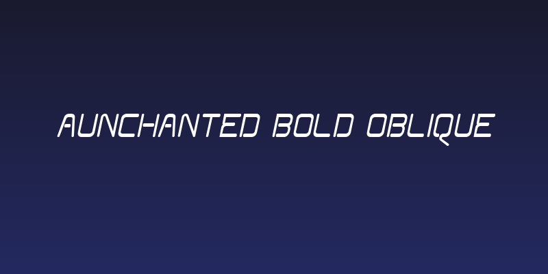 Aunchanted Bold Oblique Social Header