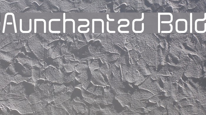 Aunchanted Bold Font examples
