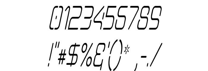Aunchanted Condense Oblique Font OTHER CHARS