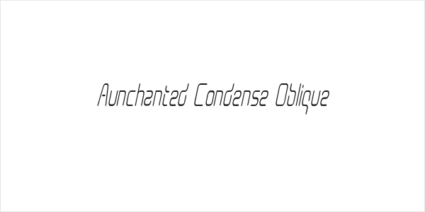 Aunchanted Condense Oblique Logo