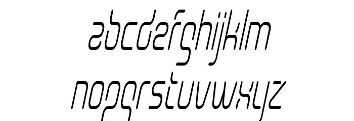 Aunchanted Condense Oblique Font LOWERCASE