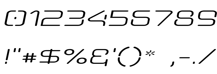 Aunchanted Expanded Oblique Font OTHER CHARS