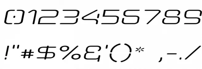 Aunchanted Expanded Oblique Шрифта ДРУГИЕ символов