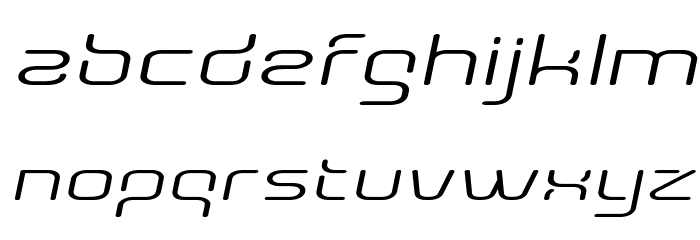 Aunchanted Expanded Oblique Font LOWERCASE