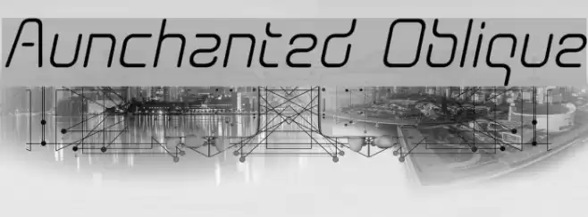 Aunchanted Oblique Font examples