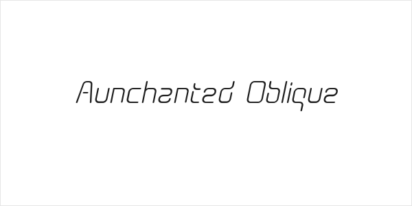 Aunchanted Oblique Logo