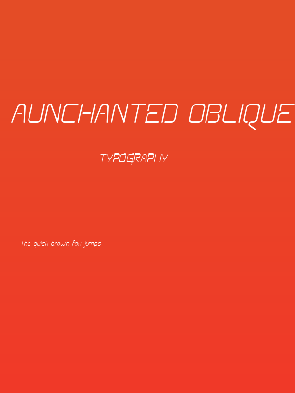 Aunchanted Oblique Poster