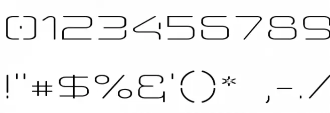 Aunchanted Thin Expanded Шрифта ДРУГИЕ символов