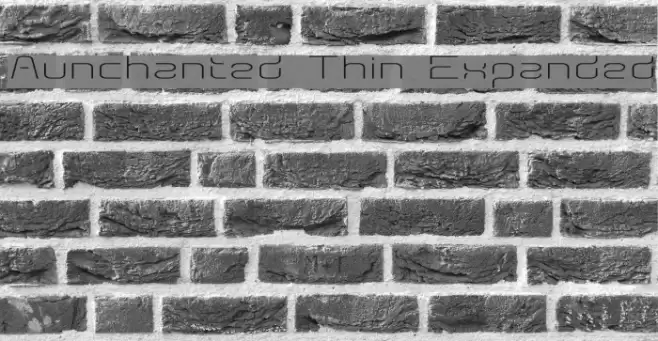 Aunchanted Thin Expanded Шрифта examples