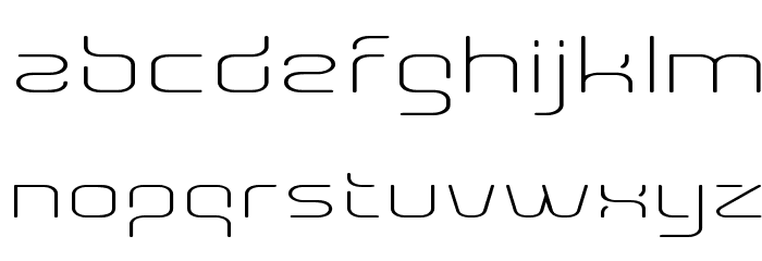Aunchanted Thin Expanded Font LOWERCASE
