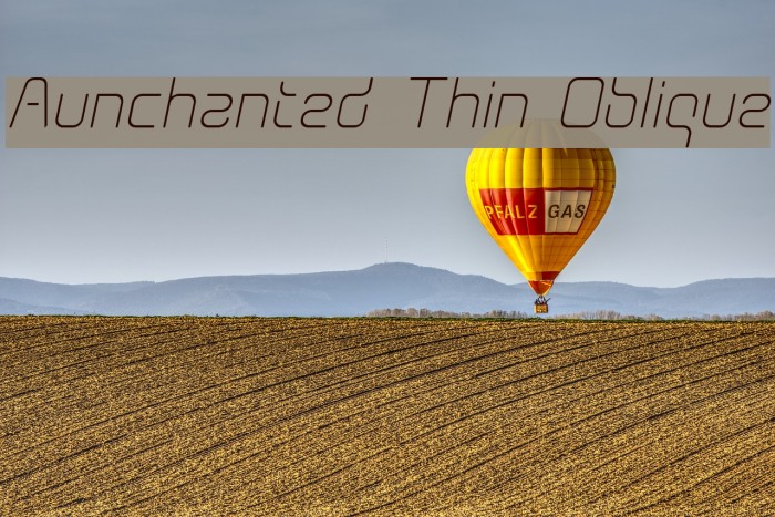 Aunchanted Thin Oblique Font examples
