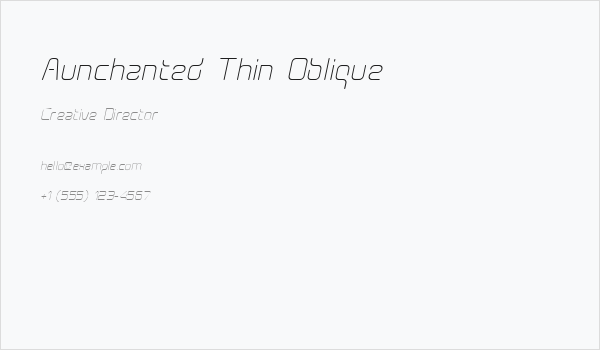 Aunchanted Thin Oblique Business Card