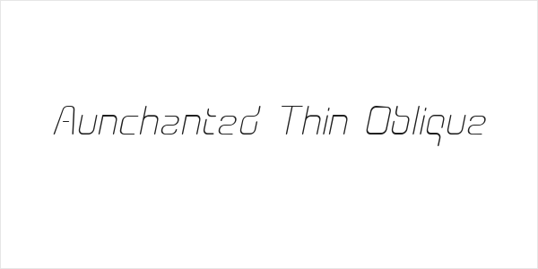 Aunchanted Thin Oblique Logo