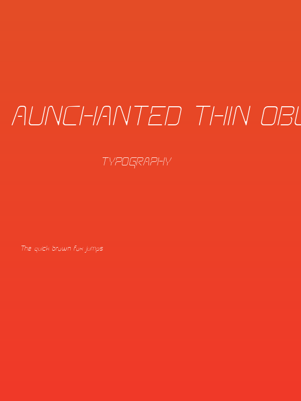Aunchanted Thin Oblique Poster