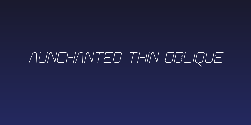 Aunchanted Thin Oblique Social Header