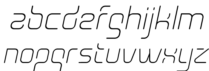 Aunchanted Thin Oblique Font LOWERCASE