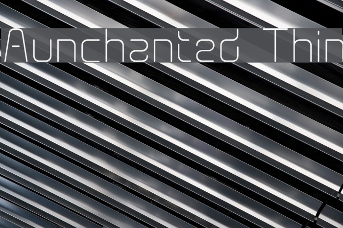 Aunchanted Thin Font examples