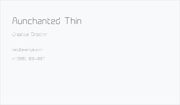 Aunchanted Thin Business Card