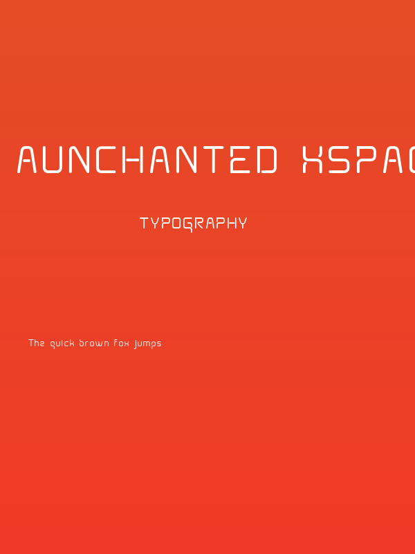 Aunchanted Xspace Bold Poster