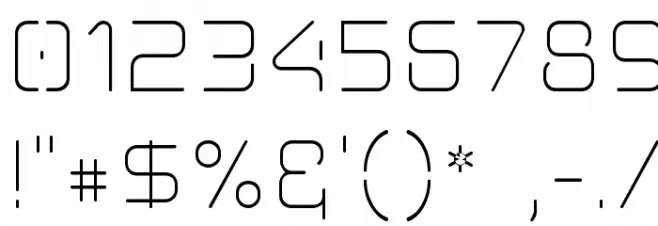 Aunchanted Xspace Thin Font OTHER CHARS