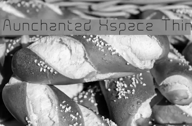 Aunchanted Xspace Thin Font examples