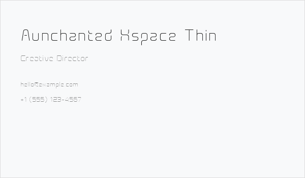 Aunchanted Xspace Thin Business Card