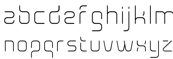 Aunchanted Xspace Thin Font LOWERCASE