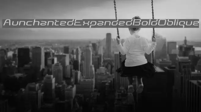 AunchantedExpandedBoldOblique Fonte examples