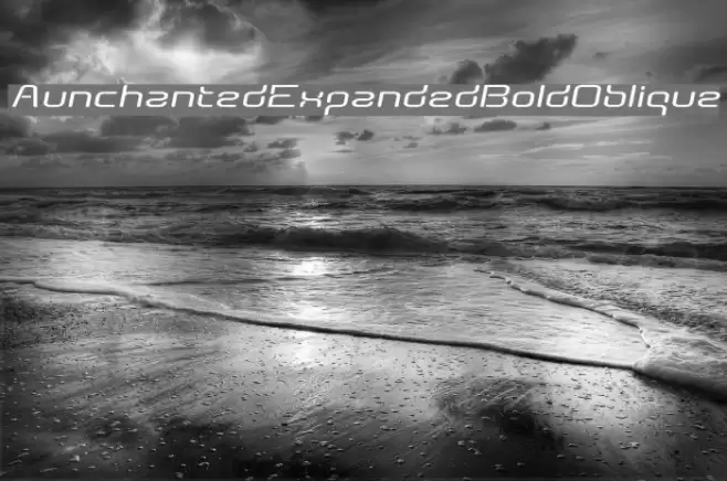 AunchantedExpandedBoldOblique Fonte examples