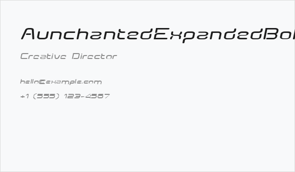 AunchantedExpandedBoldOblique Business Card
