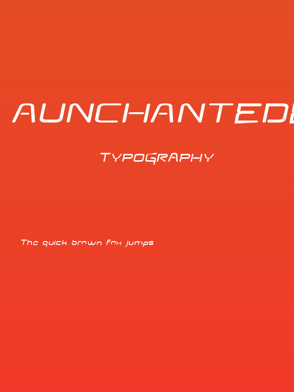 AunchantedExpandedBoldOblique Poster