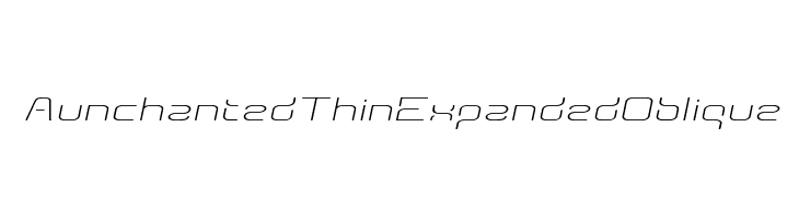 AunchantedThinExpandedOblique Font