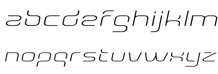 AunchantedThinExpandedOblique Font LOWERCASE