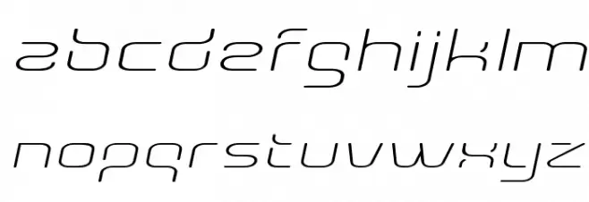 AunchantedThinExpandedOblique Schriftart Kleinbuchstaben