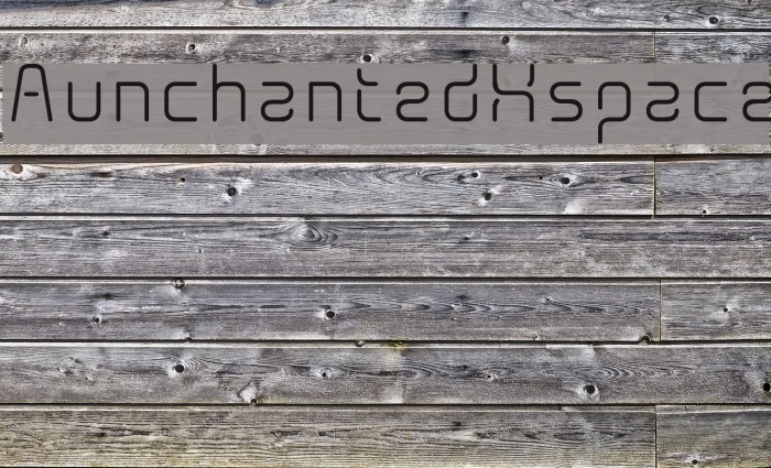 AunchantedXspace Font examples