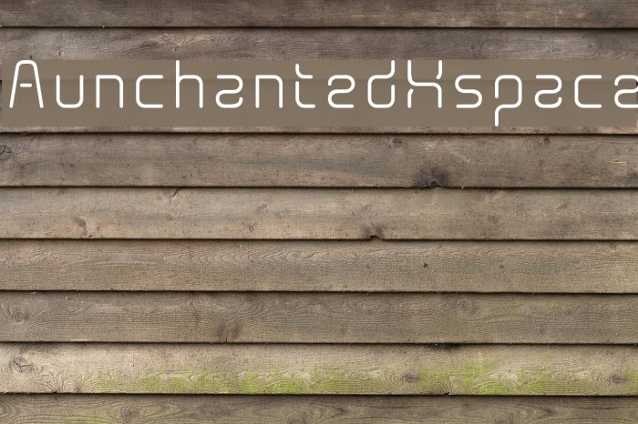 AunchantedXspace Font examples