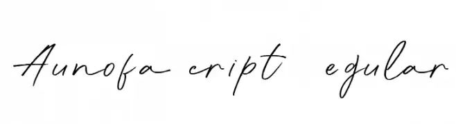 Aunofa Script DEMO Regular  Frei Schriftart Herunterladen