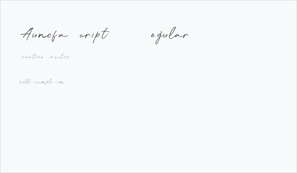 Aunofa Script DEMO Regular Business Card