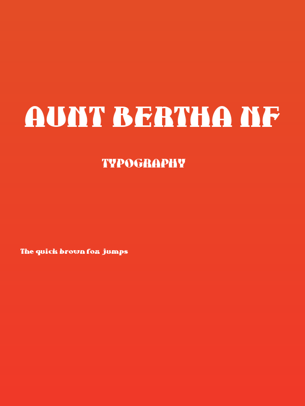 Aunt Bertha NF Poster