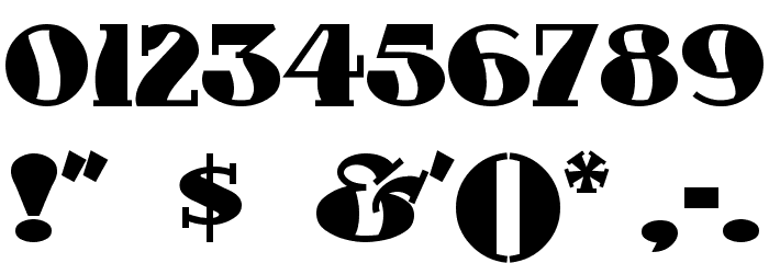 AuntBertha フォント その他の文字