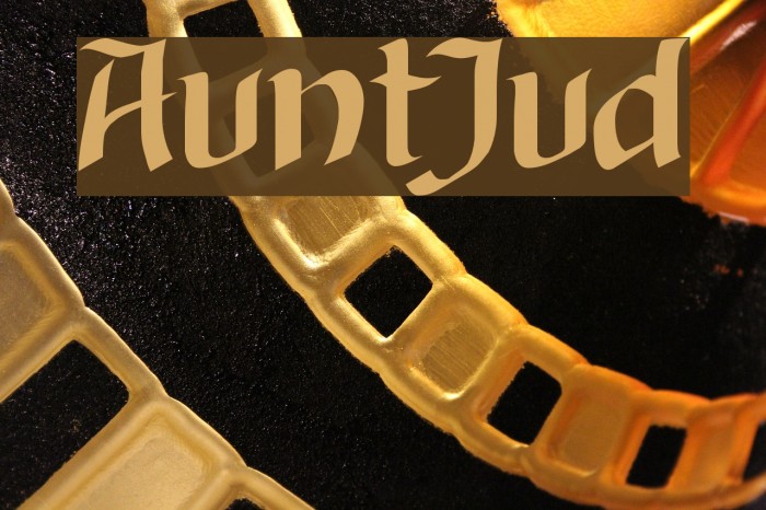 AuntJudy Font examples
