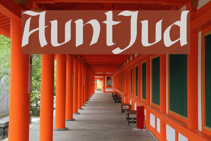 AuntJudy Font examples