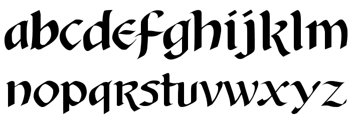 AuntJudy Font LOWERCASE