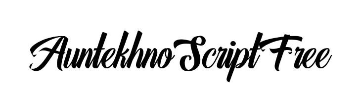 AuntekhnoScriptFree  Free Fonts Download