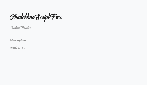 AuntekhnoScriptFree Business Card
