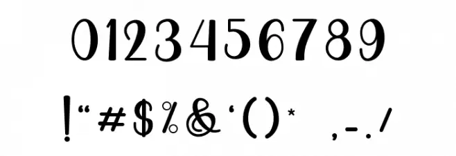 Aunten Bedany Font OTHER CHARS