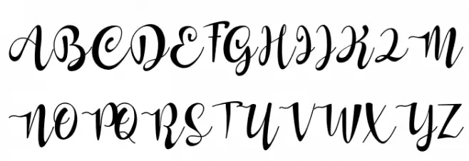 Aunten Bedany Schriftart Groß