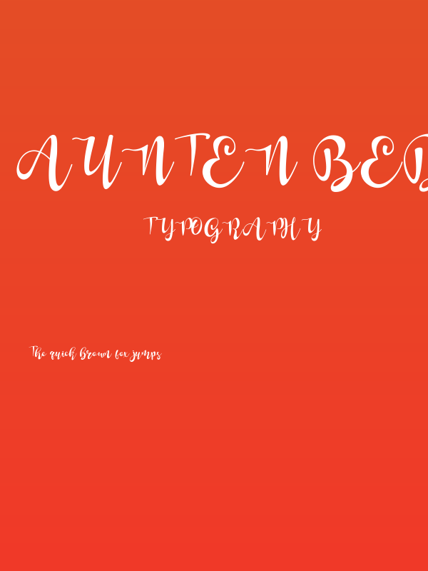 Aunten Bedany Poster